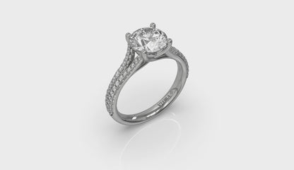 Splendid Cathedral Split Shank Engagement Ring