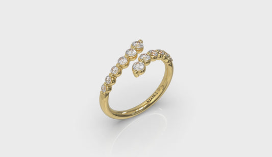 Diamond  Open Wrap Ring