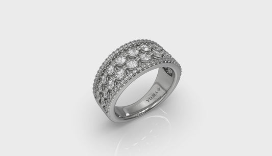 Diamond Multi-Row Statement Ring