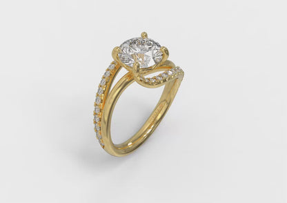 Matching Band for Graceful Curves Engagement Ring