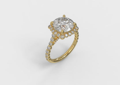 Matching Band for Floating Halo Round Engagement Ring
