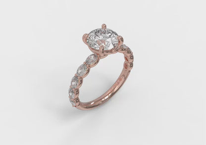 Graceful Round Diamond Engagement Ring