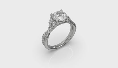 Entwined Round Engagement Ring