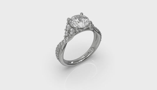 Entwined Round Engagement Ring