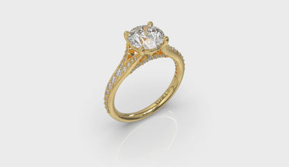 Charming Cathedral Split Shank Engagement Ring