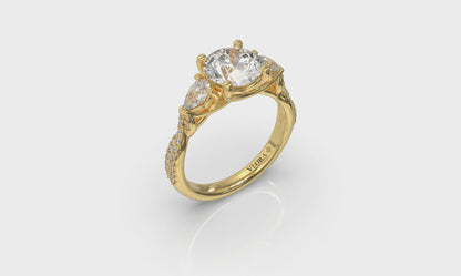 Entwined Three Stone Engagement Ring