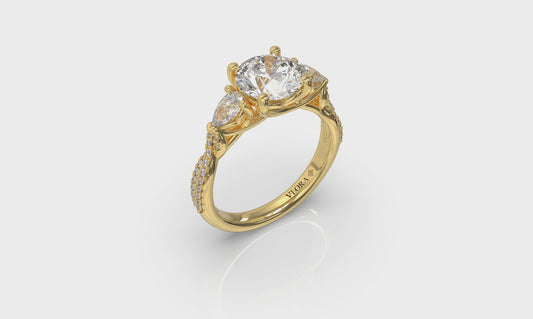 Entwined Three Stone Engagement Ring
