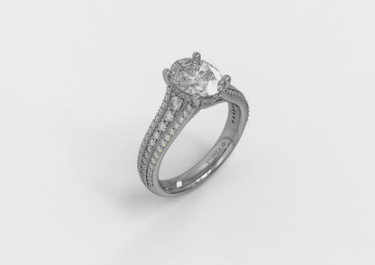 Elegant Oval Modern Vintage Engagement Ring