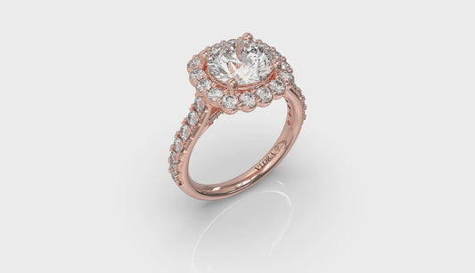Bloom Halo Round Engagement Ring