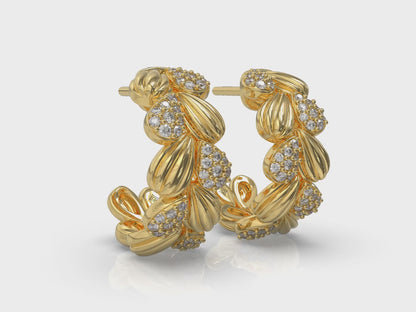 Scalloped Hoop Earrings