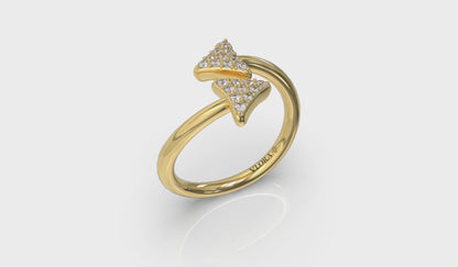 Diamond Trinity Wrap Ring