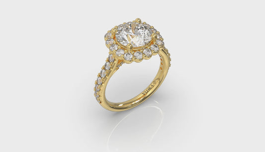 Bloom Halo Round Engagement Ring