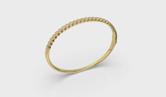 Diamond Honeycomb Bangle