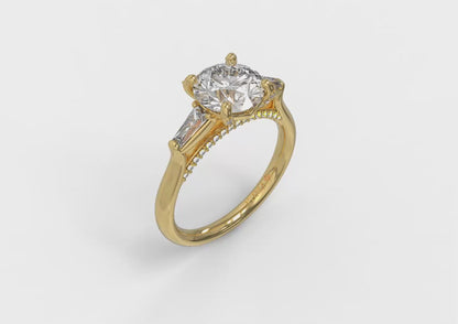 Matching Band for Crescendo Three Stone Engagement Ring