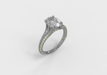 Vintage Splendor Oval Split Shank Engagement Ring