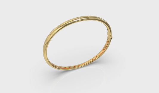 Diamond Vlora Star Hinged Bangle