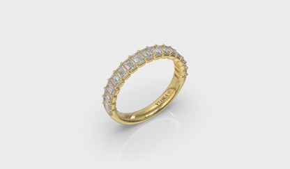 Bold Emerald Cut Stackable Band
