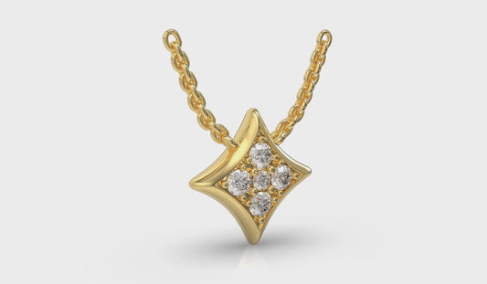 Diamond Cluster Vlora Star Pendant Necklace