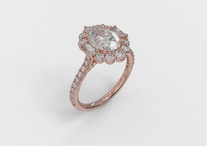 Harmony Halo Oval Engagement Ring