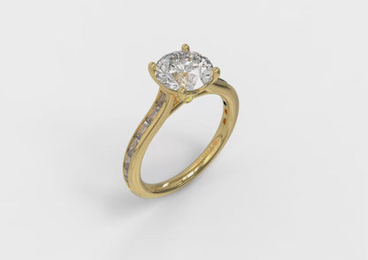 Brilliant Waterfall Engagement Ring