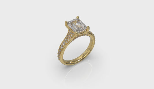 Emerald Cut Cathedral Engagement Ring