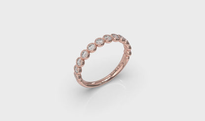 Slim Bezel-Set Stackable Band
