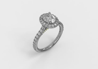 Matching Band for Timeless Oval Halo Engagement Ring