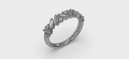 Multi Baguette and Round Diamond Ring