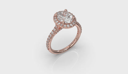 Timeless Oval Halo Engagement Ring