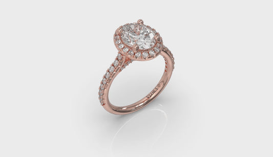 Timeless Oval Halo Engagement Ring