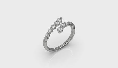 Diamond  Open Wrap Ring