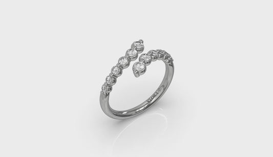 Diamond  Open Wrap Ring