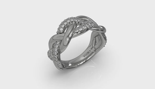 Alternating Diamond Twist Ring
