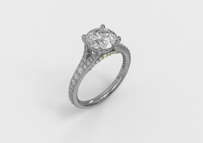 Matching Band for Charming Cathedral Split Shank Engagement Ring