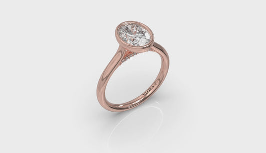 Singular Oval Bezel Engagement Ring
