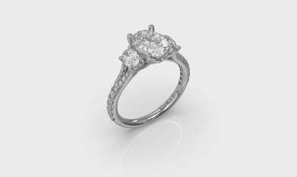 Embrace Oval Trilogy Engagement Ring