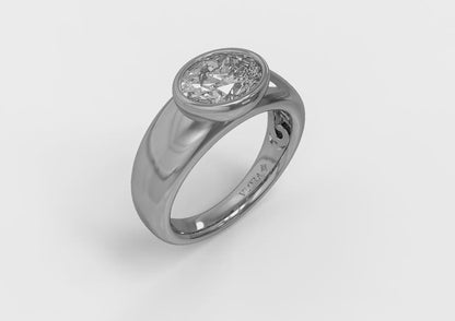 Sculpted Serenity Engagement Ring
