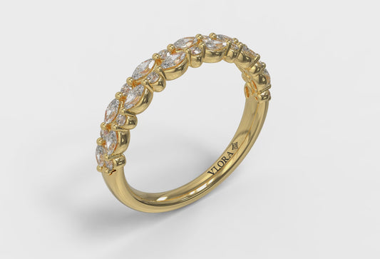 Marquise and Round Stackable Band