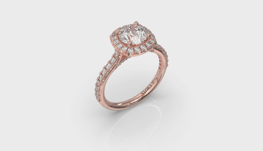 Timeless Euro Halo Round Engagement Ring