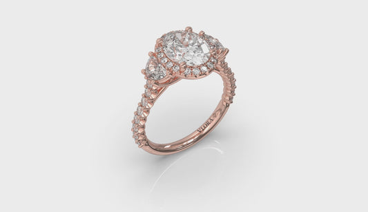 Embrace Halo Oval Engagement Ring