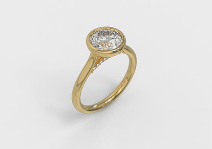 Singular Round Bezel Engagement Ring