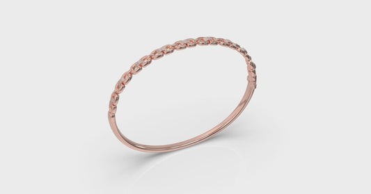 Alternating Diamond Bangle Bracelet
