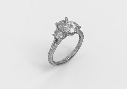 Matching Band for Embrace Oval Trilogy Engagement Ring