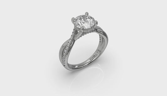 Entwined Hidden Halo Engagement Ring