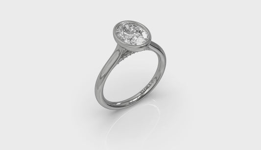Singular Oval Bezel Engagement Ring