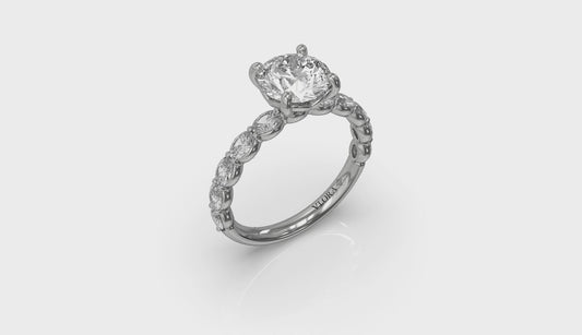 Graceful Round Diamond Engagement Ring