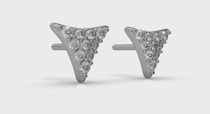 Diamond Trinity Stud Earrings
