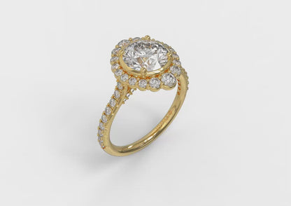 Matching Band for Cathedral Arch Halo Round Engagement Ring
