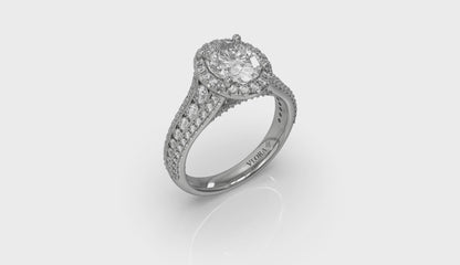 Opulent Oval Halo Engagement Ring