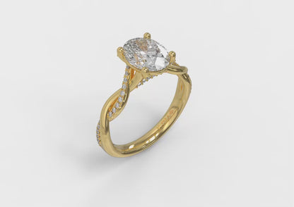 Harmony Oval Diamond Engagement Ring
